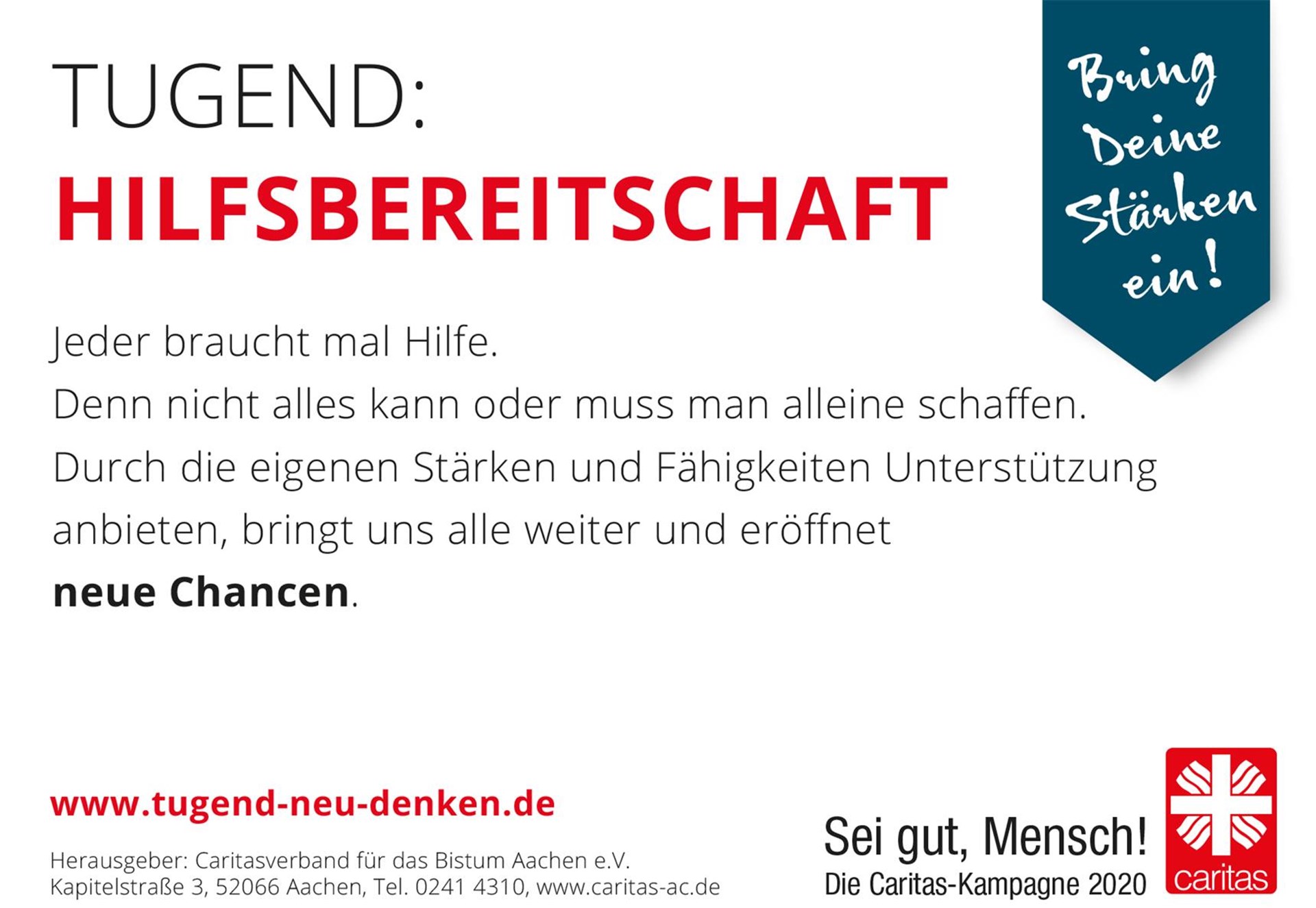 Tugend: Hilfsbereitschaft