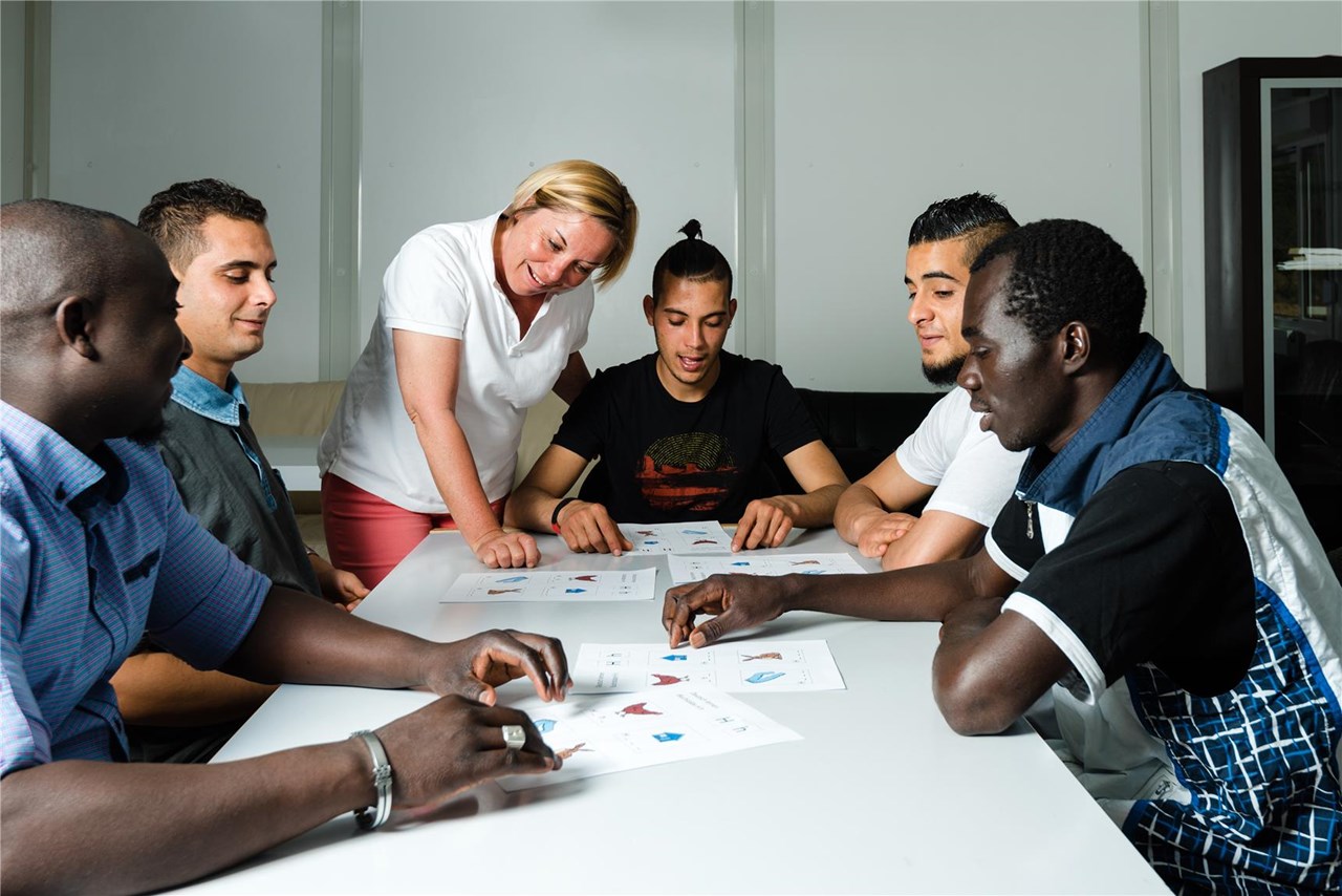 Sprachunterricht für Flüchtlinge